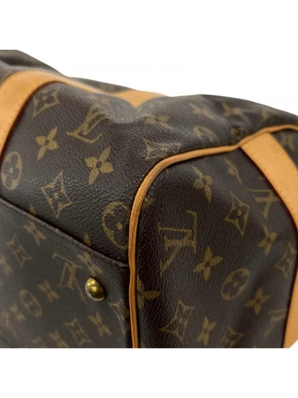 Louis Vuitton Boston Bag Carrier Monogram Canvas Brown Gold